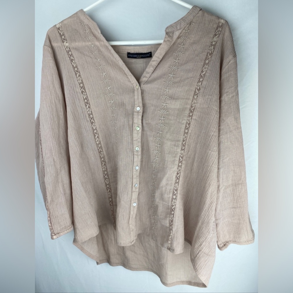 preswick and moore top petite button Down M